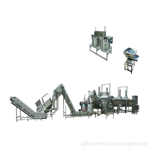 Double Belts PLC Controlled Industrial Automatic Conveyor Frying Machine for Snacks and Pellets
